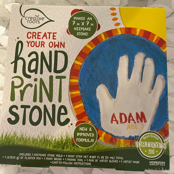 Creative Roots Hand Print Stone Kit - Picture 1 of 3